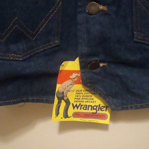 NWT - Wrangler Denim Vest XL Deadstock Nos Cowboy Rodeo USA Made - Size XL - Picture 4 of 8